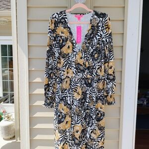 NWT Lilly Pulitzer Talley Long Sleeve Dress. Size Large